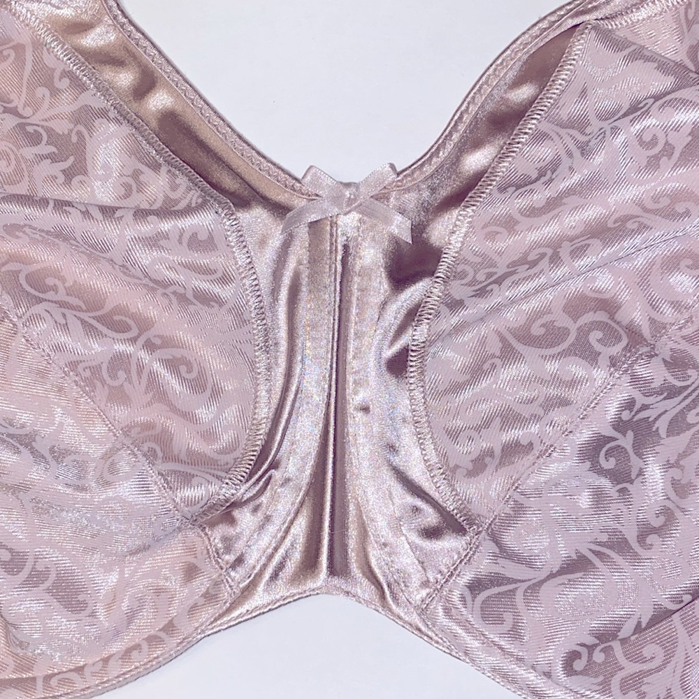 38DDD MINIMIZER Bali Underwire Satin Tracings 3562 Nude 4 Hook Wide Strap 3D 38F - Picture 11 of 12